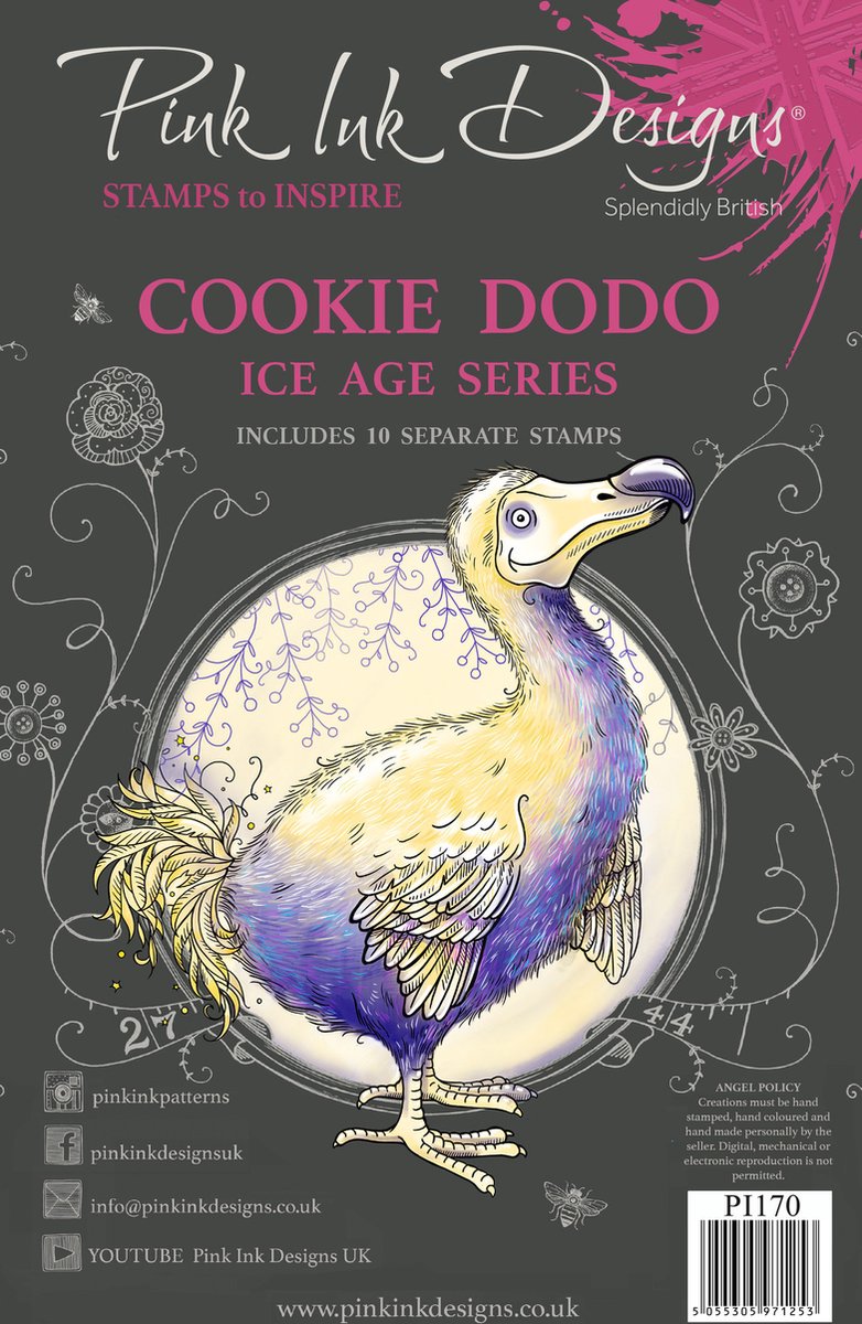 Pink Ink Designs Clear Stamp Set Cookie Dodo 20,32x15,24cm