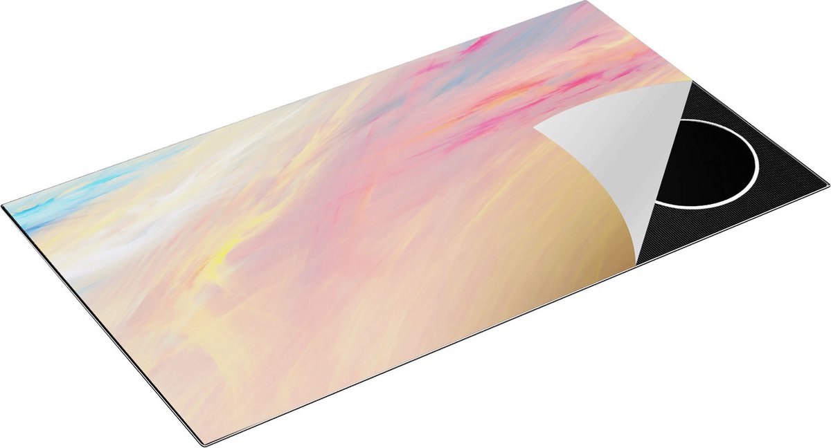 Chefcare Inductie Beschermer Abstracte Kunst - Artistieke Patronen - 95x50 cm - Afdekplaat Inductie - Kookplaat Beschermer - Inductie Mat