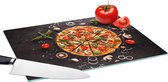 Glazen Snijplank - 39x28 - Pizza - Groente - Kruiden - Keuken - Snijplanken Glas