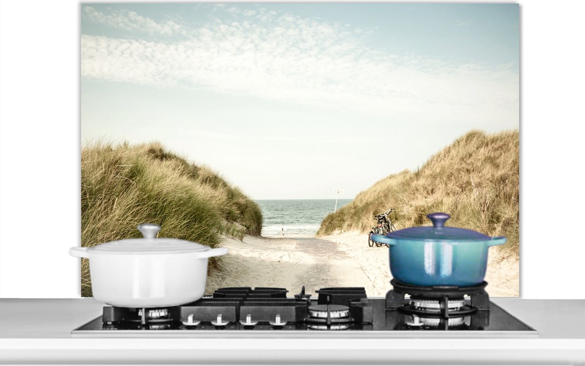 Spatscherm - Duin - Strand - Zee - Natuur - Zand - Spatwand - 100x65 cm - Spatwand