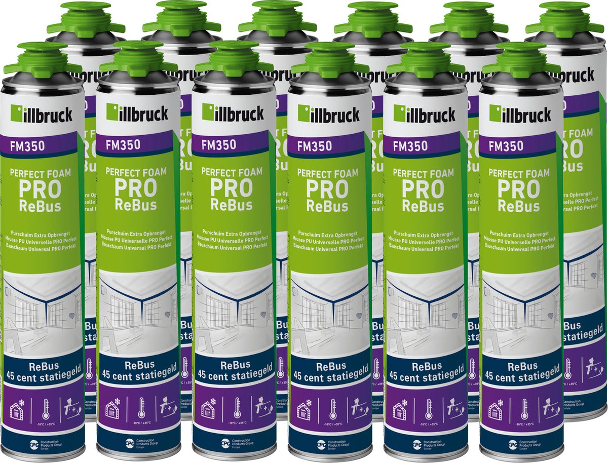 Pallet Illbruck Perfect Gun Foam FM350 Rebus - 880ml - 768 stuks