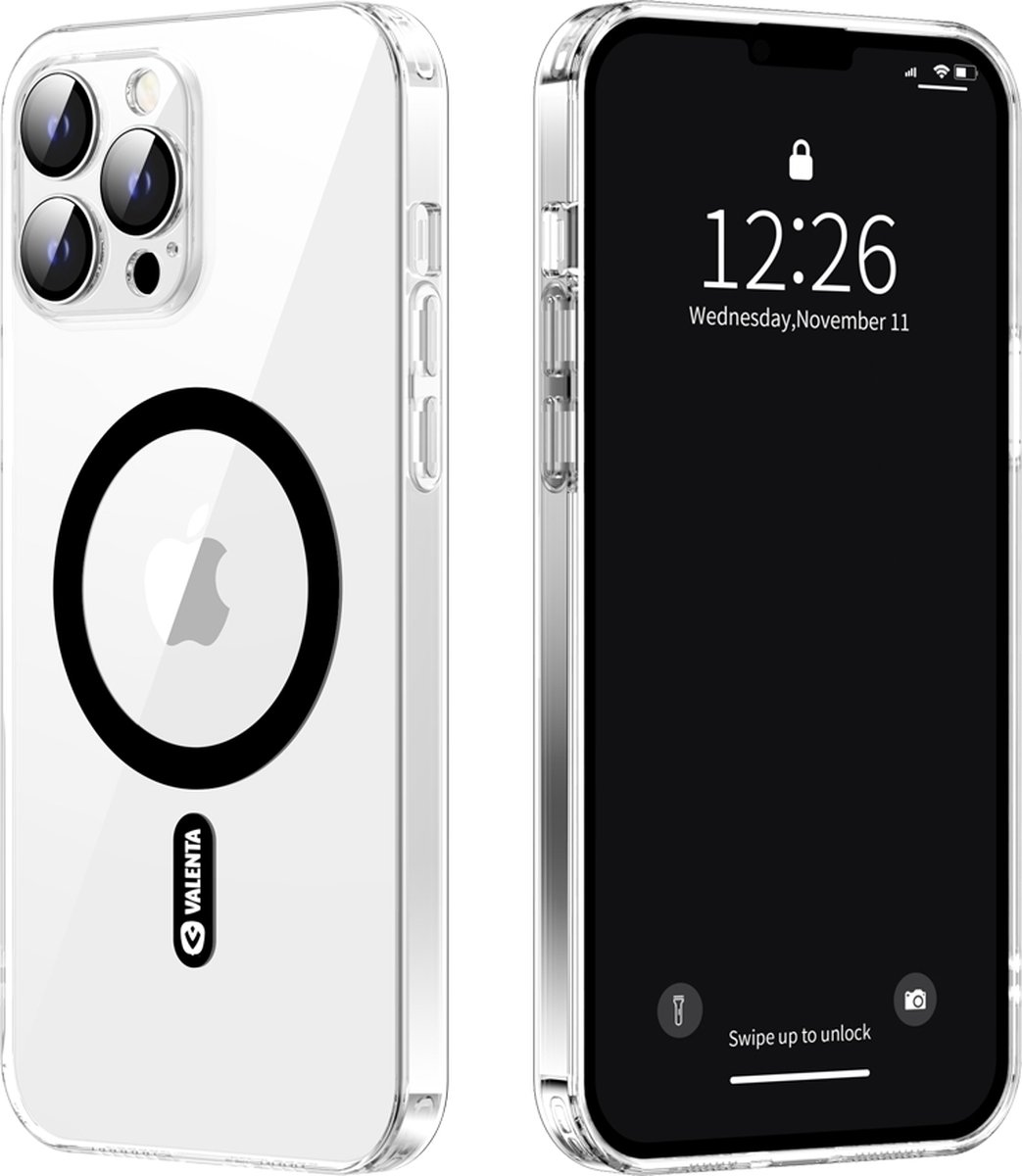 Valenta - Back Cover Glass - 9H - Camera bescherming - geschikt voor magnetische Apple accessoires -Transparant - iPhone 13 Pro Max