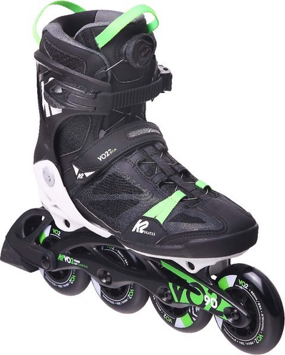 K2 Vo2 90 Boa Inline Skate 10.5 / 44 Zwart / Groen
