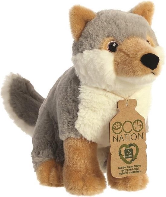 Pluche dieren knuffels wolf van 23 cm - Knuffeldieren wolven speelgoed