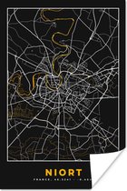 Poster Plattegrond – Niort – Stadskaart – Kaart – Frankrijk - 60x90 cm