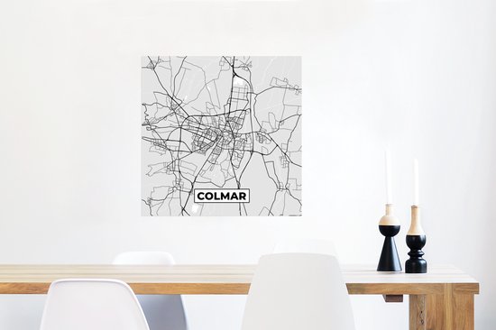 Affiche Carte - Plan - Plan de ville - France - Colmar - 50x50 cm