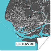 Affiche Le Havre - Plan - Plan - Plan de la ville - France - 50x50 cm