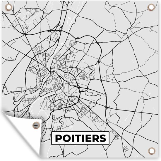 Tuinposters Stadskaart Frankrijk Kaart Poitiers Plattegrond tuinposters-stadskaart-frankrijk-kaart-poitiers-plattegrond
