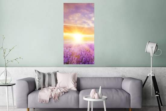Affiche Lavande - Soleil - Ciel - Nature - 60x120 cm