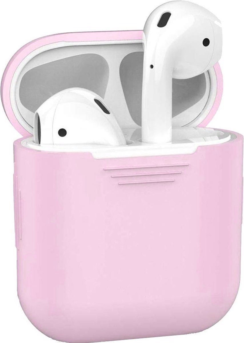DW4Trading Siliconen Case Roze - Cover - Hoesje - Geschikt voor Apple Airpods 1 en 2