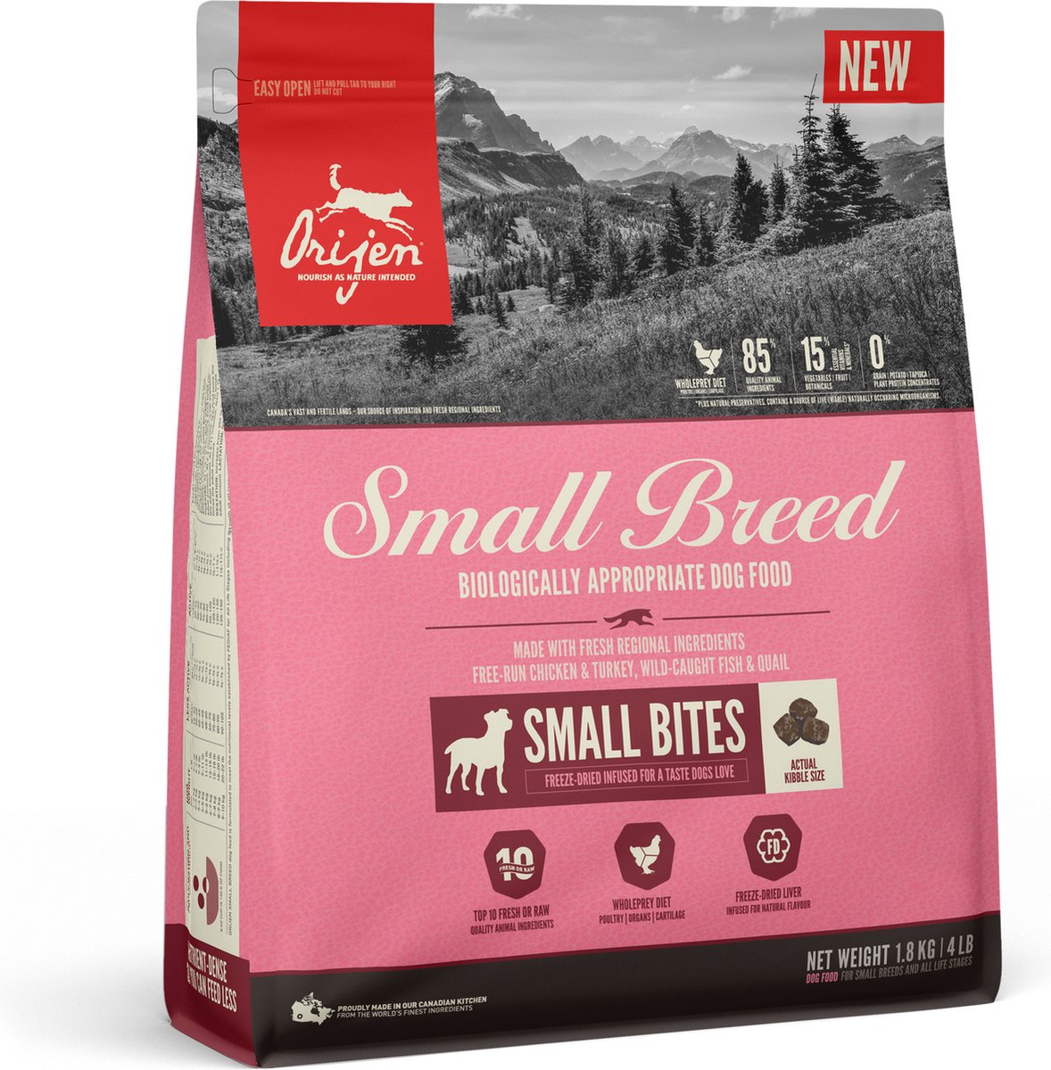Orijen - Whole Prey Adult Small Breed - Hondenvoer - 1.8 kg