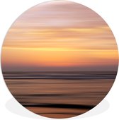 WallCircle - Wandcirkel ⌀ 90 - Zonsondergang aan zee - Ronde schilderijen woonkamer - Wandbord rond - Muurdecoratie cirkel - Kamer decoratie binnen - Wanddecoratie muurcirkel - Woonaccessoires