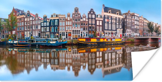Affiche Amsterdam - Panorama - Canaux - 160x80 cm
