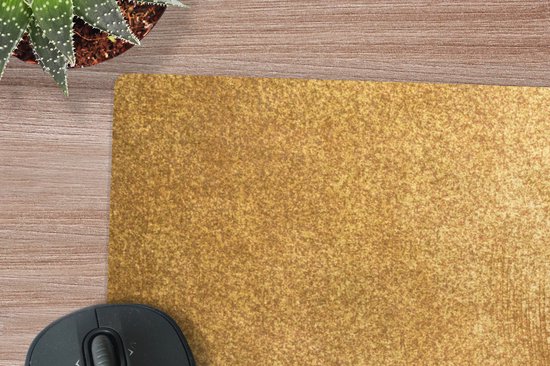 Tapis de souris XXL - Sous-main - Tapis de bureau - Fer - Rouille - Or - Métal - Luxe - 90x45 cm - Tapis de souris XXL