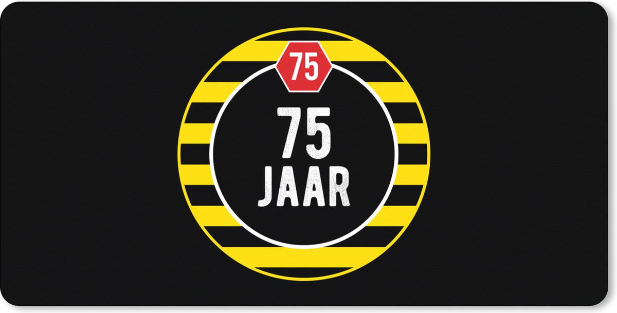 Muismat XXL 90x45 cm - Bureau onderlegger - Bureau mat Jubileum - Design - Verjaardag - Bureaumat - Gaming mousepad xl - Bureaulegger groot - Computer deskmat