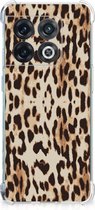 Hippe Hoesje OnePlus 10 Pro Smartphone hoesje met doorzichtige rand Leopard