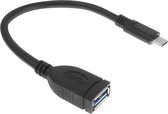 ACT USB 3.2 Gen2 OTG kabel C male - A female 0,2 meter AC7340