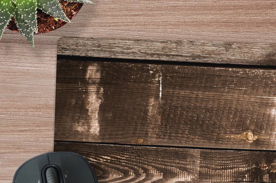 Tapis de souris XXL - Sous-main - Tapis de bureau - Bois - Vintage - Naturel - 90x60 cm - Tapis de souris XXL