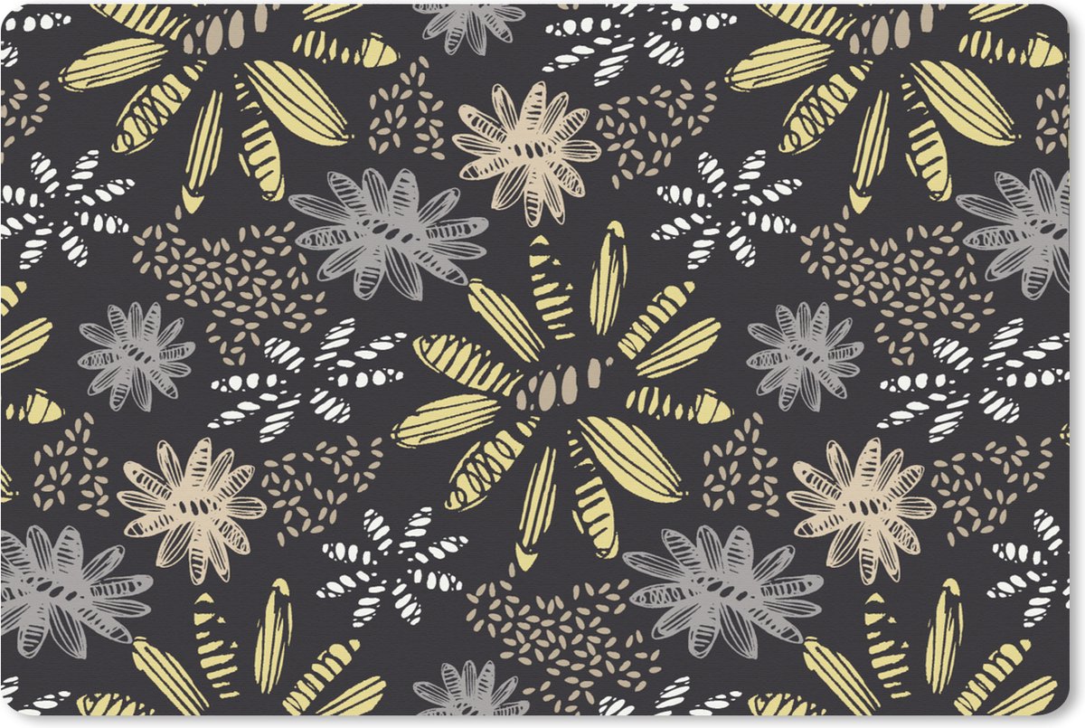 Muismat XXL 120x80 cm - Bureau onderlegger - Bureau mat Abstract - Bloemen - Patronen - Bureaumat - Gaming mousepad xl - Bureaulegger groot - Computer deskmat
