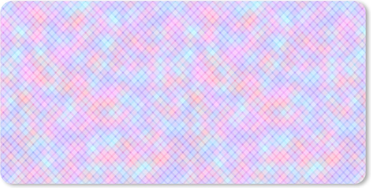 Muismat XXL 80x40 cm - Bureau onderlegger - Bureau mat Design - Geometrie - Roze - Bureaumat - Gaming mousepad xl - Bureaulegger groot - Computer deskmat