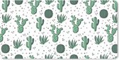 Muismat XXL - Bureau onderlegger - Bureau mat - Patronen - Cactus - Planten - Vetplant - 80x40 cm - XXL muismat