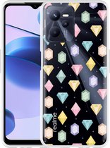 Realme C35 Hoesje Diamonds - Designed by Cazy