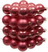 Othmara Kerstballen - 36 stuks - glas - bubblegum roze - 6 cm