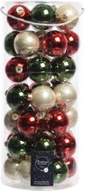 Mélange de boules de Noël Decosis - 49 pièces - ø 6cm - Verre - Rouge Vert