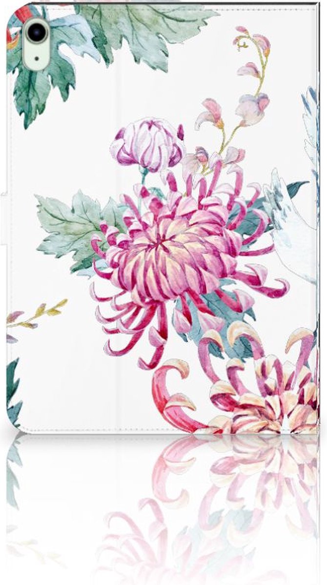 Book Case voor iPad Air (2020/2022) 10.9 inch Flip Case Bird Flowers