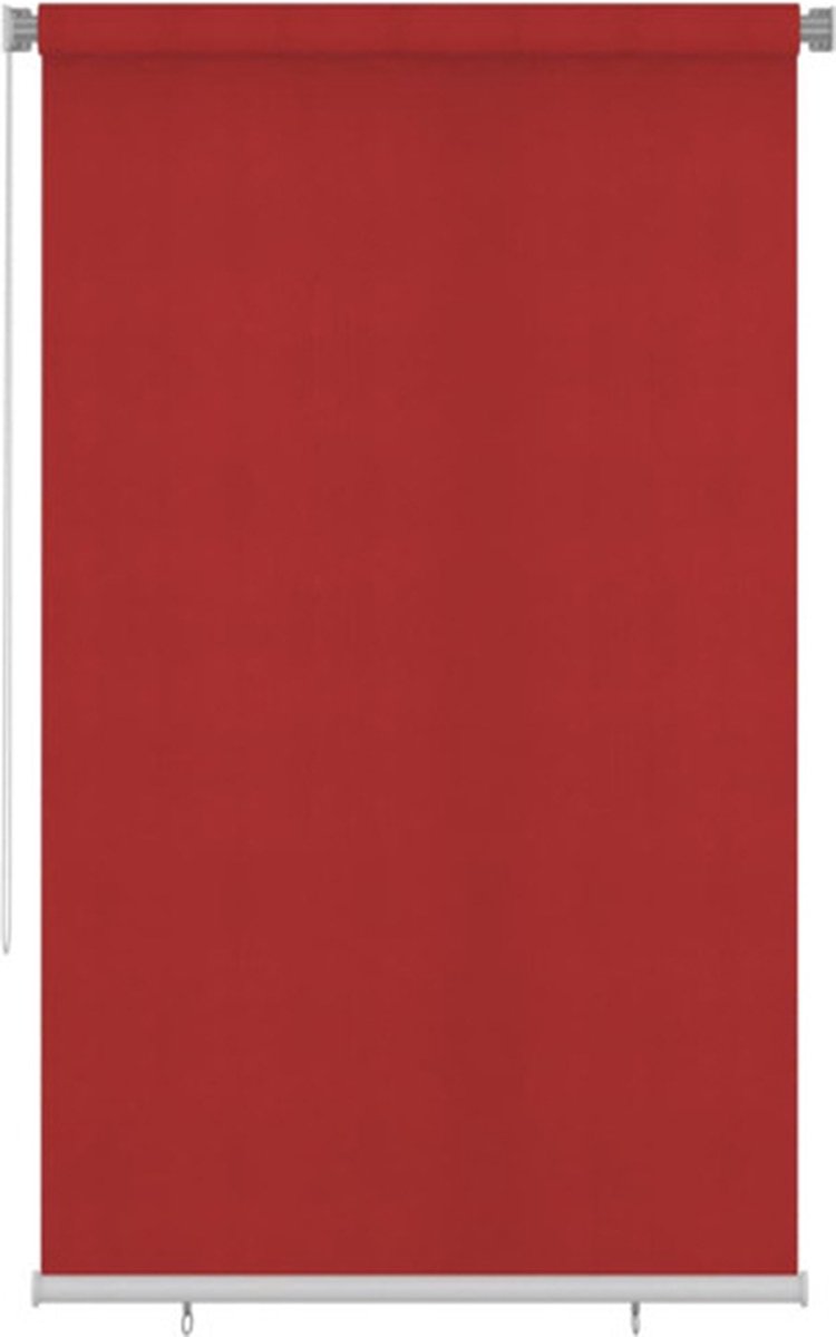 vidaXL Rolgordijn voor buiten 140x230 cm HDPE rood