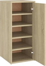 vidaXL Armoire à chaussures 32x35x70 cm Aggloméré Chêne Sonoma - Armoire à chaussures - Armoires à chaussures à chaussures - Rangement de chaussures chaussures - Rangement de chaussures