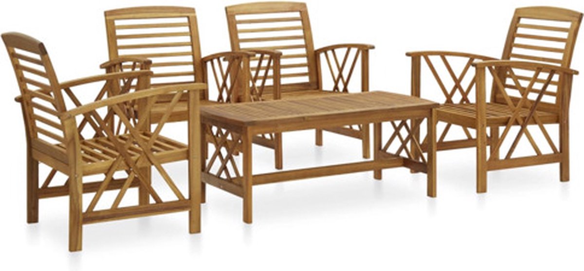 Vidaxl Loungeset Bruin Tuinset