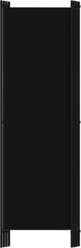 vidaXL Séparateur de pièce - Séparateur de pièce 4 panneaux - 200 x 180 cm - Tissu Zwart - Séparateur de pièce