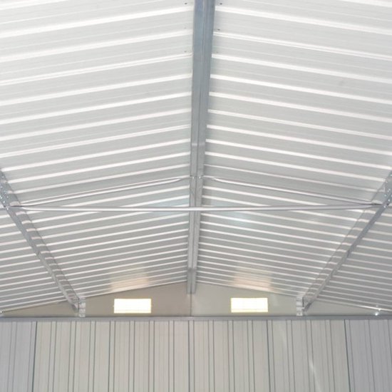 vidaXL - Tuinschuur - 257x298x178 - cm - metaal - antracietkleurig