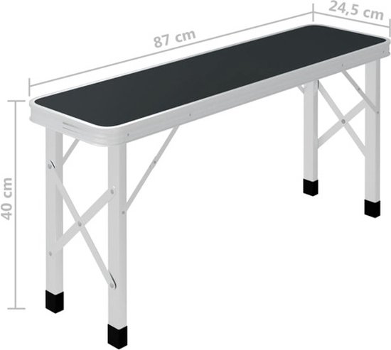 COSTWAY Inklapbare picknicktafel met banken, 136 cm campingtafelset voor buiten, biertentgarnituur, biertafelset voor terras, tuin (wit