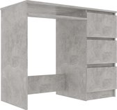 vidaXL-Bureau-90x45x76-cm-bewerkt-hout-betongrijs