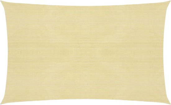 vidaXL - Zonnezeil - 160 - g/m² - 3x6 - m - HDPE - beige