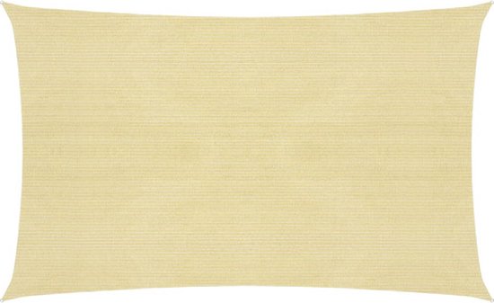 vidaXL - Zonnezeil - 160 - g/m² - 3x6 - m - HDPE - beige