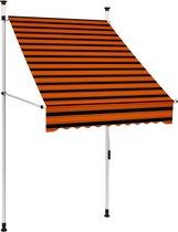 Auvent extensible manuellement 100 cm orange et marron