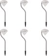 vidaXL Zonne-energie LED tuinlamp 6 stuks 9x7.8x29.5 cm