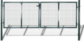 vidaXL - Hekpoort - staal - 306x100 - cm - groen