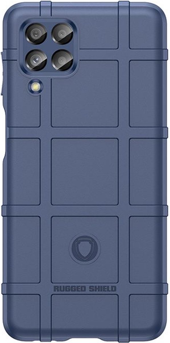 MobyDefend Hoesje - Geschikt voor Samsung Galaxy M53 - Rugged Shield TPU Backcover - Blauw