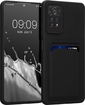kwmobile telefoonhoesje geschikt voor Xiaomi Redmi Note 11 Pro / Note 11 Pro (5G) / Note 12 Pro (4G) - Hoesje met pasjeshouder - TPU case in mat zwart