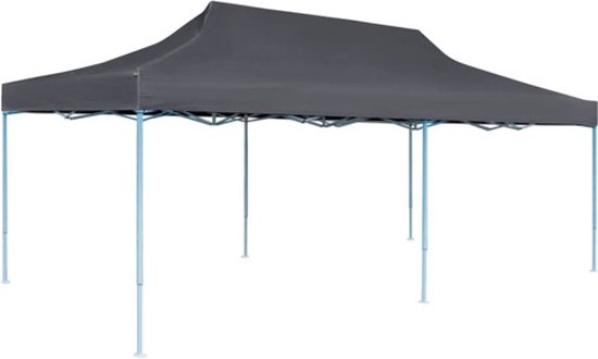 vidaXL - Partytent - pop-up - inklapbaar - met - zijwanden - 3x6 - m - antraciet