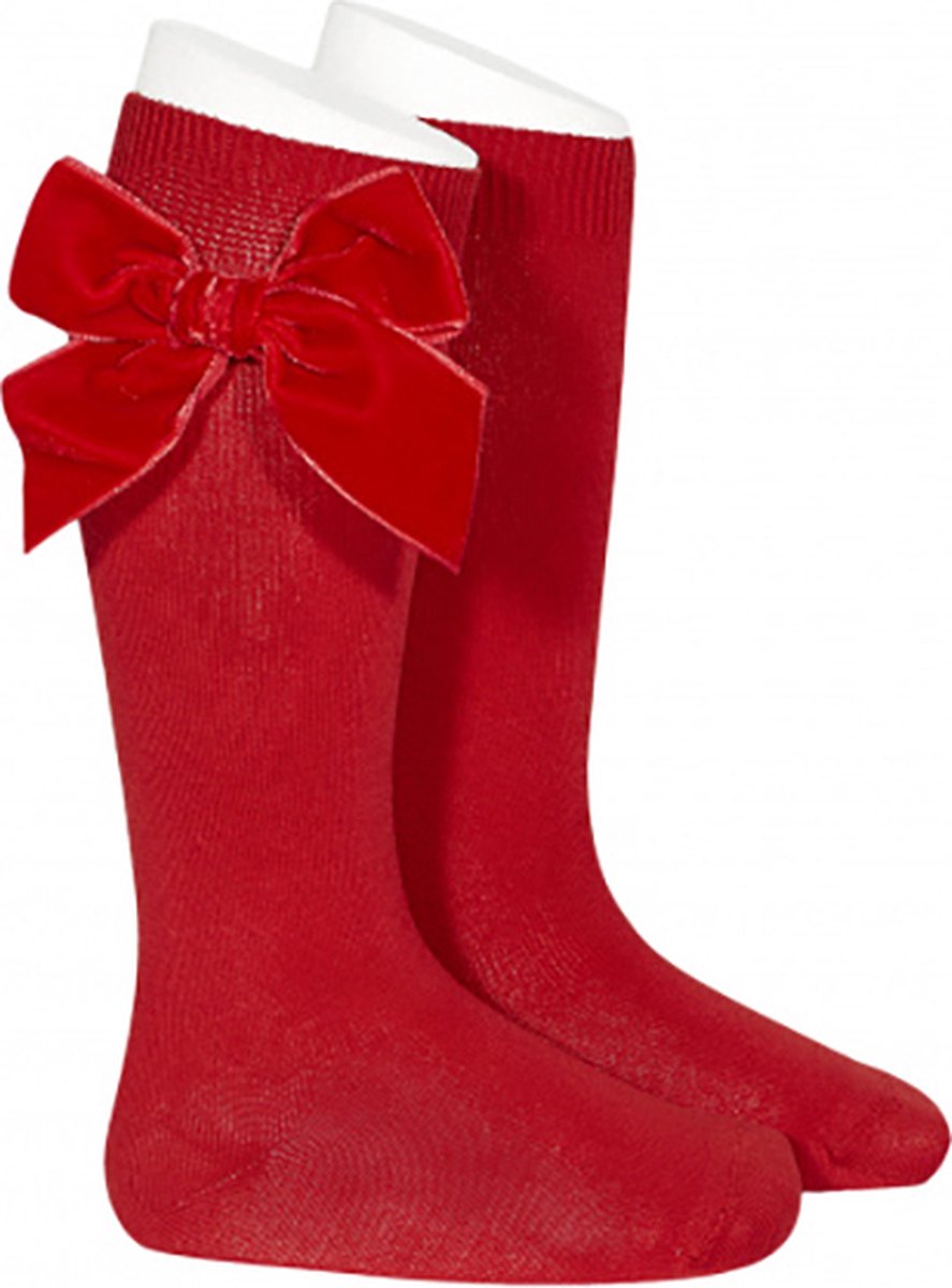Cóndor Kniekous met Velvet Strik | 2489/2 | Rood | 6-12 mnd | maat 0
