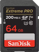SanDisk SDXC Extreme Pro - 64GB 200/90 mb/s - V30