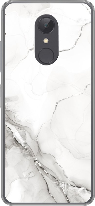 Coque Xiaomi Redmi 5 - Marbre - Wit - Motifs - Coque de téléphone en Siliconen