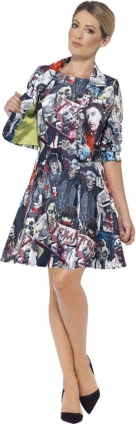 Zombie print kostuum voor dames 44-46 (l)