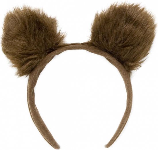Verkleed Beren oren diadeem - bruin - pluche - carnaval verkleed oren - haarband - bruine beren