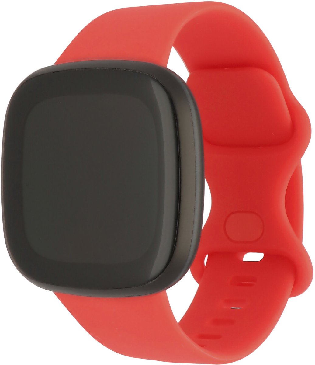 123watches sport band - rood - ML - Geschikt voor Fitbit Versa 3 & 4 / Sense